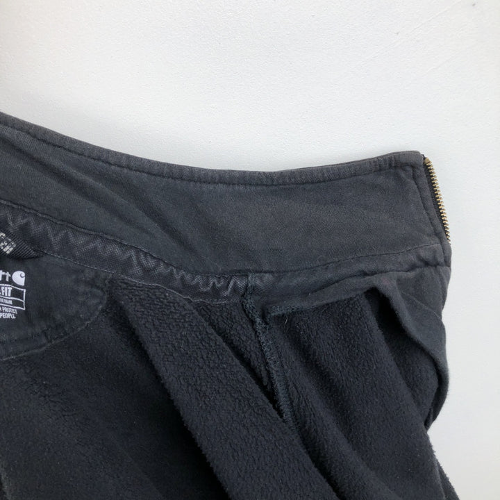 Carhartt RAIN DEFENDER LOOSE FIT Sweat Half-Zip Hoodie (Men's XL equivalent) cotton black type Vintage Second Hand