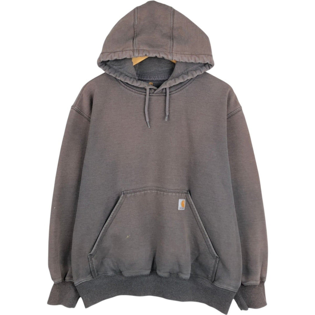 Carhartt ORIGINAL FIT sweatshirt pullover hoodie, men's size L cotton Charcoal Vintage Second Hand