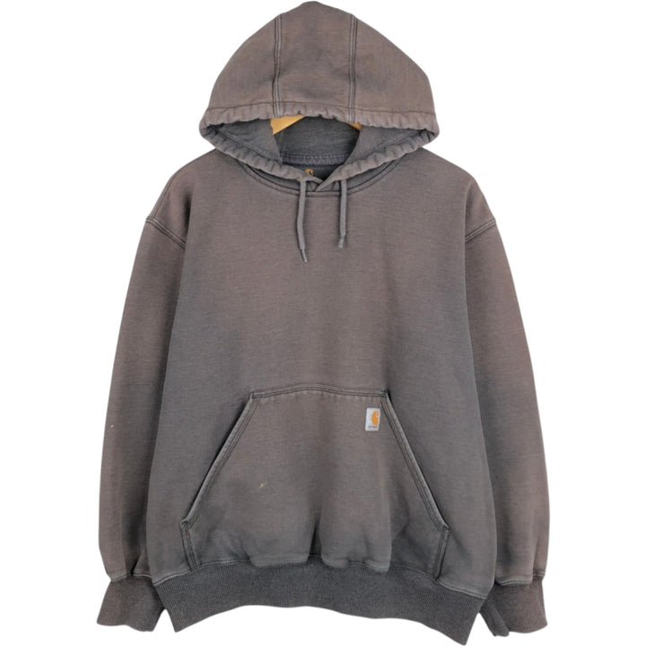 Carhartt ORIGINAL FIT sweatshirt pullover hoodie, men's size L cotton Charcoal Vintage Second Hand