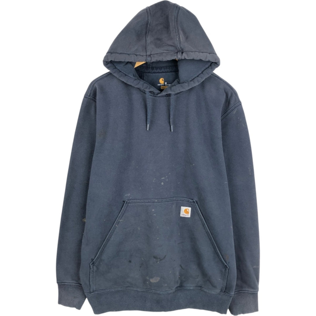Carhartt ORIGINAL FIT sweatshirt pullover hoodie, men's size M unclear navy blue type Vintage Second Hand