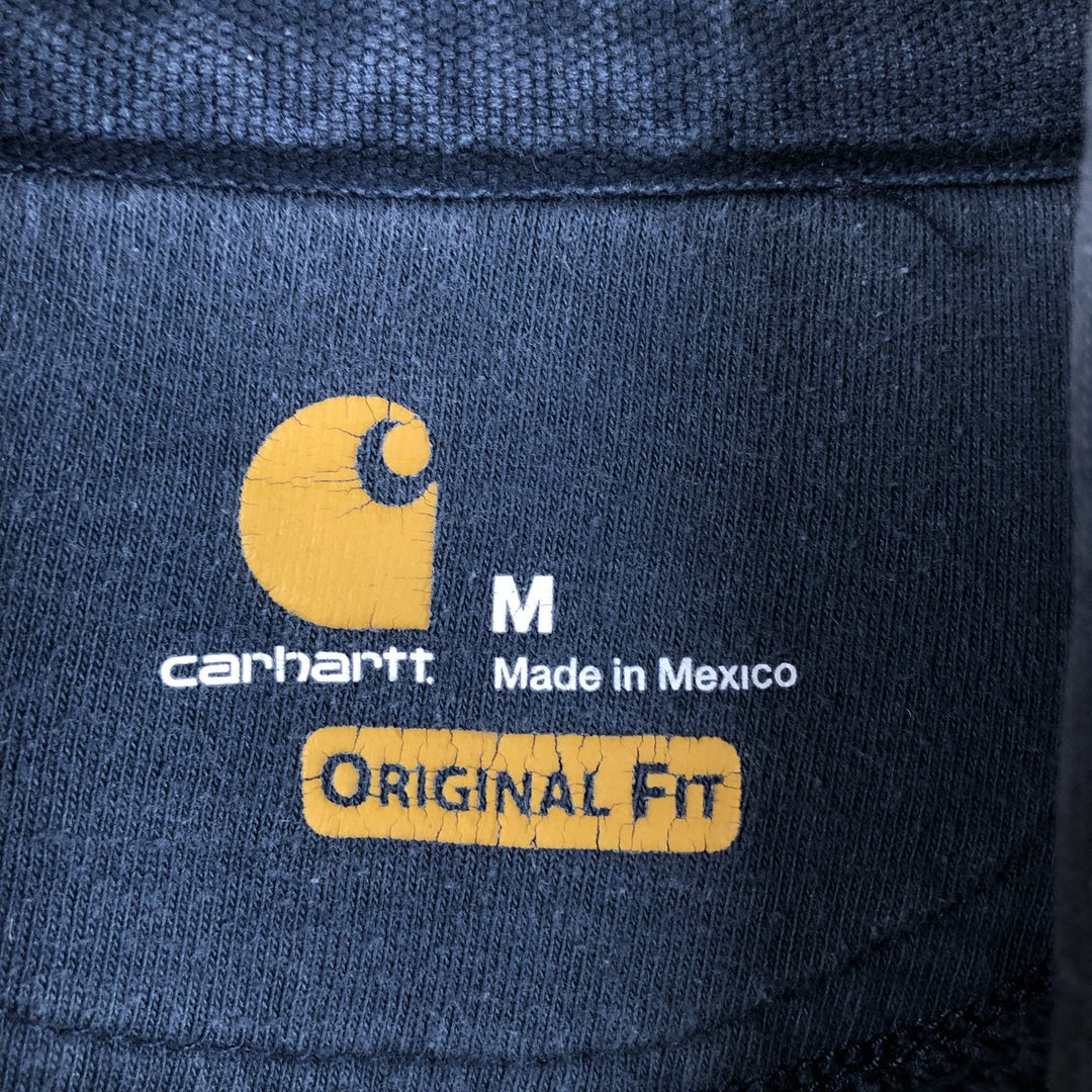 Carhartt ORIGINAL FIT sweatshirt pullover hoodie, men's size M unclear navy blue type Vintage Second Hand