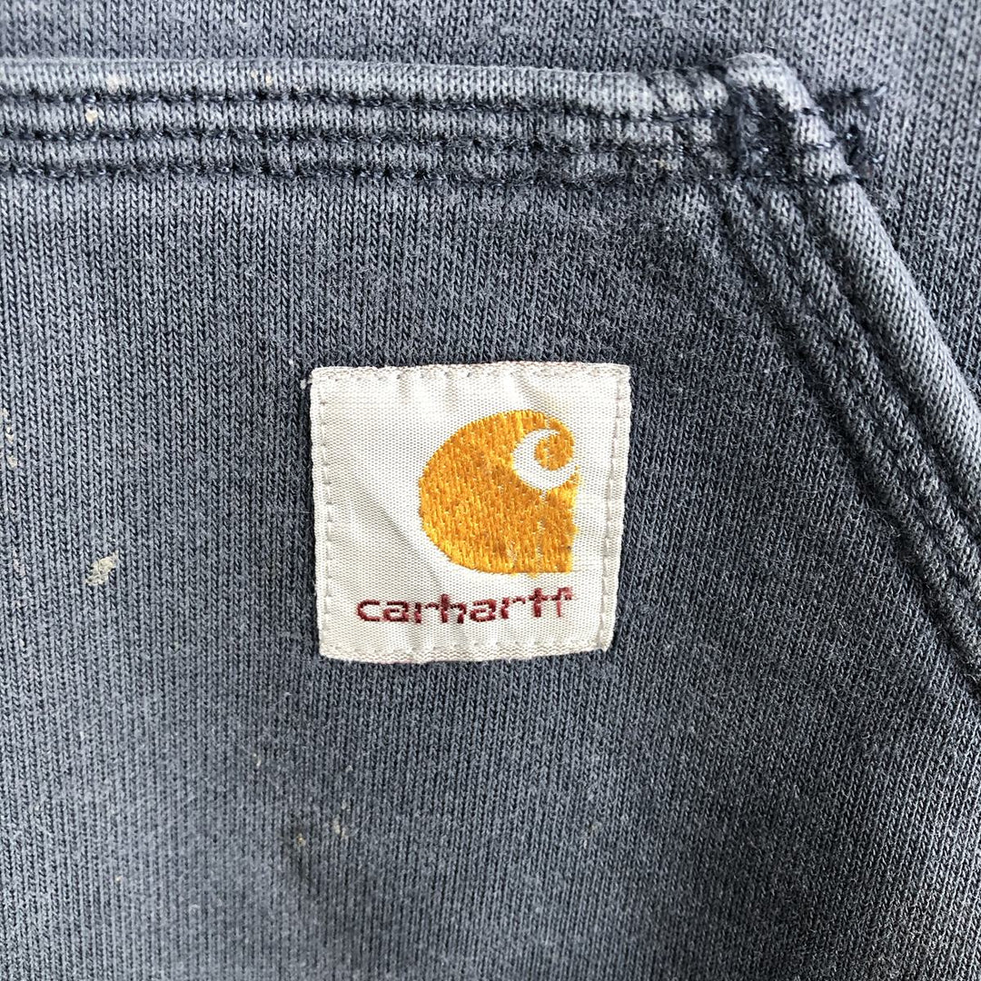 Carhartt ORIGINAL FIT sweatshirt pullover hoodie, men's size M unclear navy blue type Vintage Second Hand