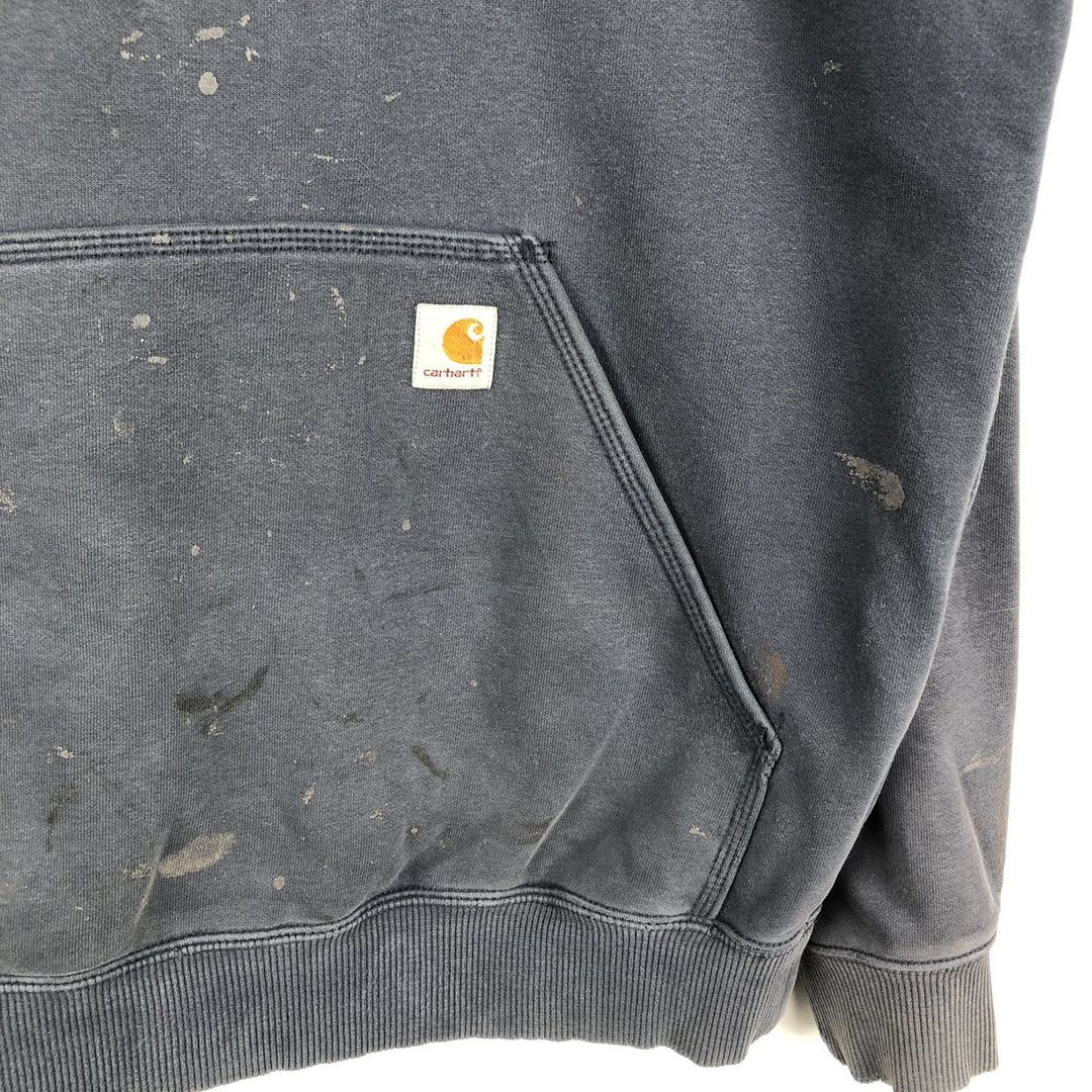 Carhartt ORIGINAL FIT sweatshirt pullover hoodie, men's size M unclear navy blue type Vintage Second Hand