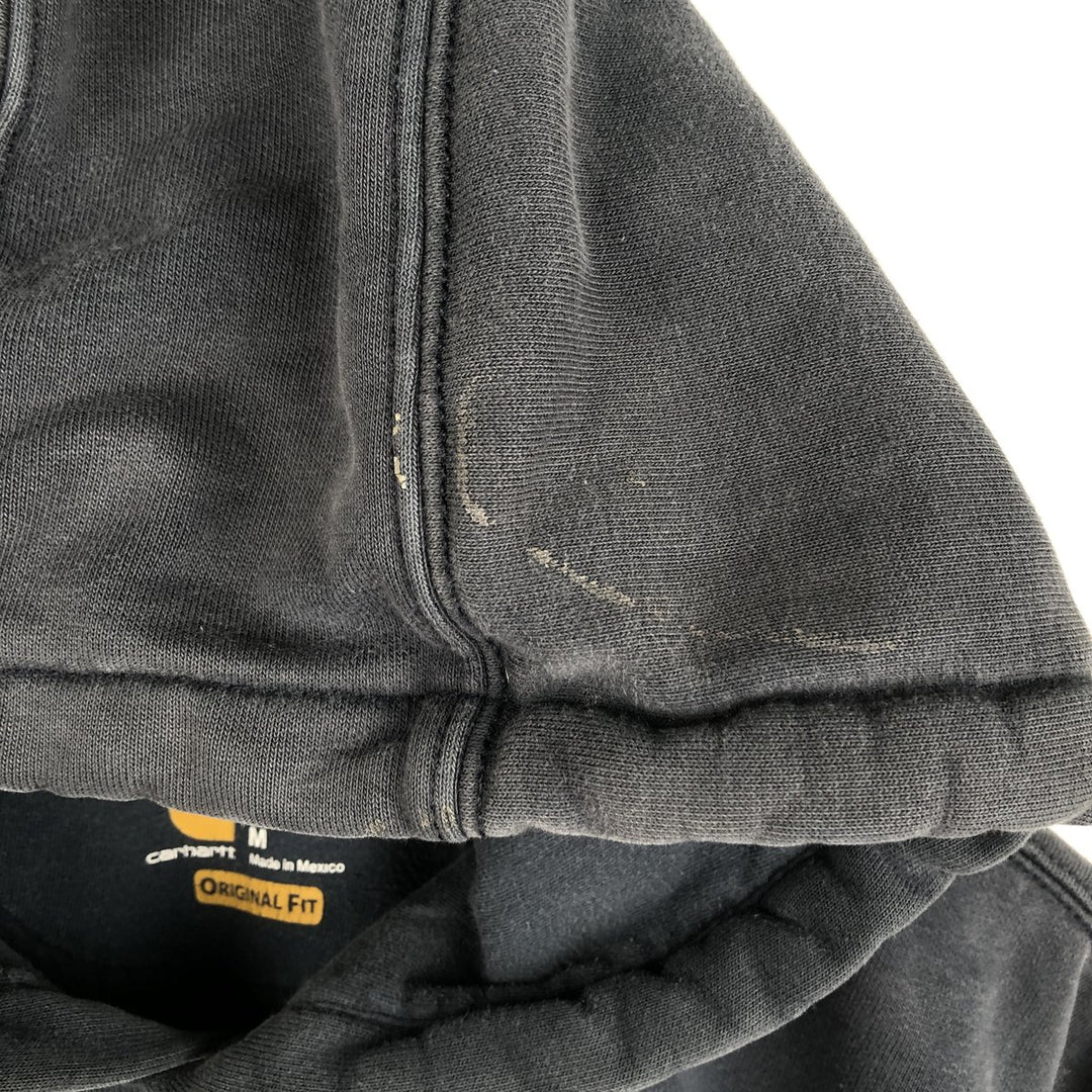 Carhartt ORIGINAL FIT sweatshirt pullover hoodie, men's size M unclear navy blue type Vintage Second Hand