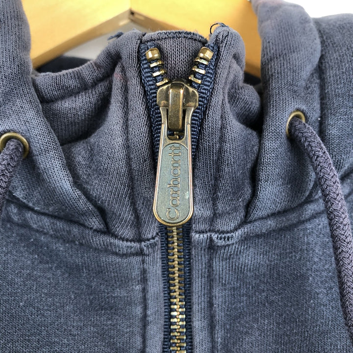 Carhartt Sweat Half Zip Hoodie Men's L size cotton navy blue type Vintage Second Hand