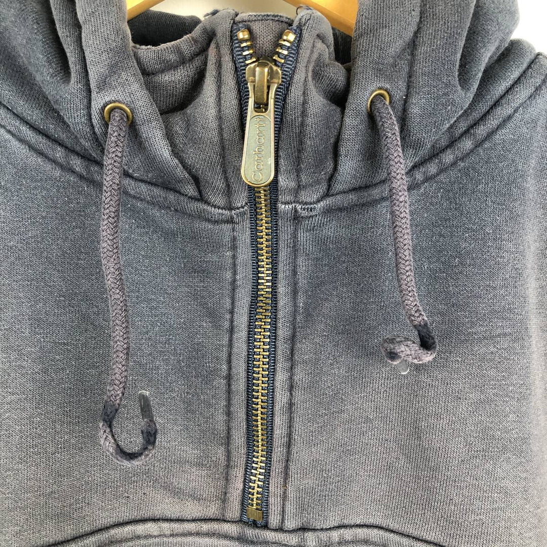 Carhartt Sweat Half Zip Hoodie Men's L size cotton navy blue type Vintage Second Hand