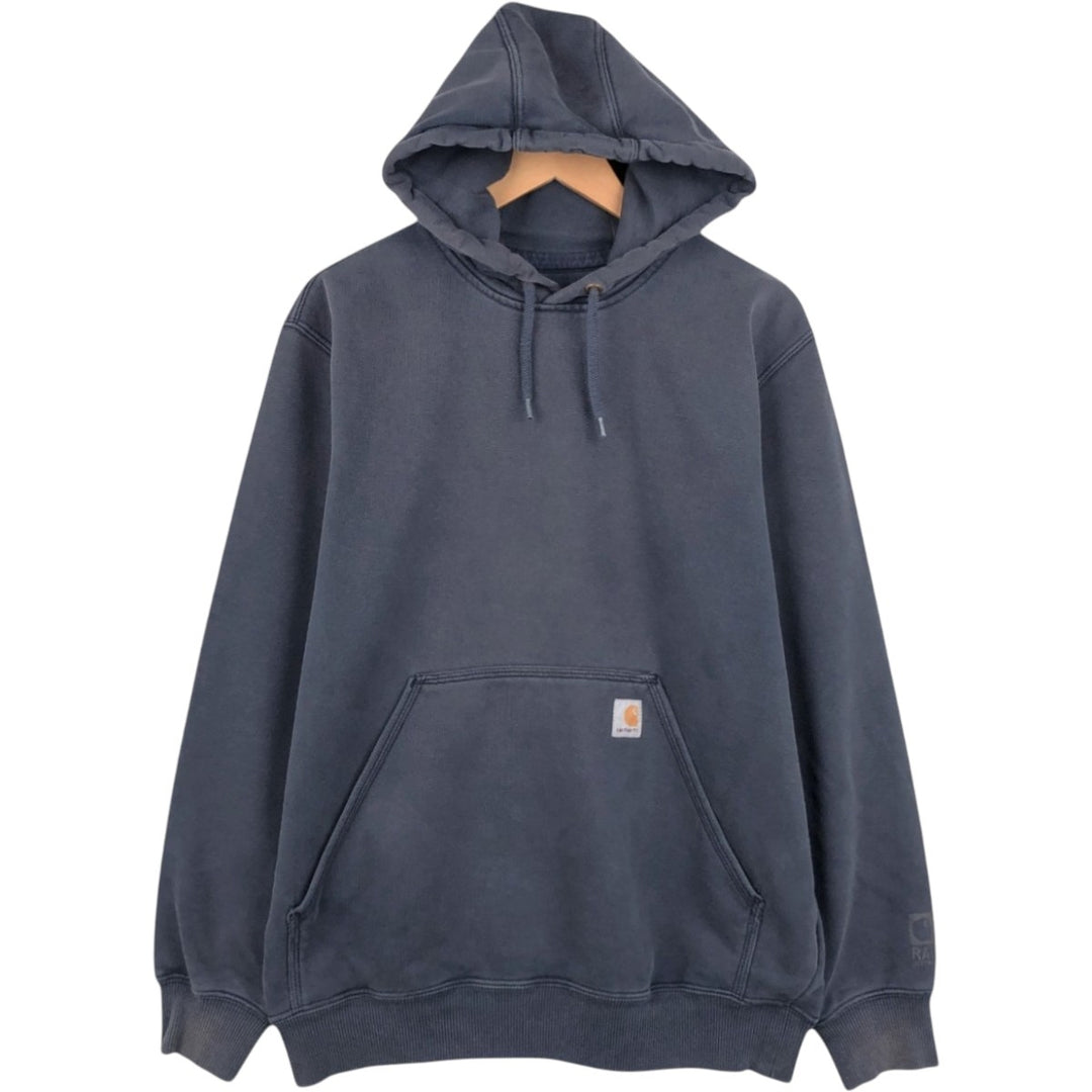 Carhartt ORIGINAL FIT sweatshirt pullover hoodie, men's size M unclear navy blue type Vintage Second Hand