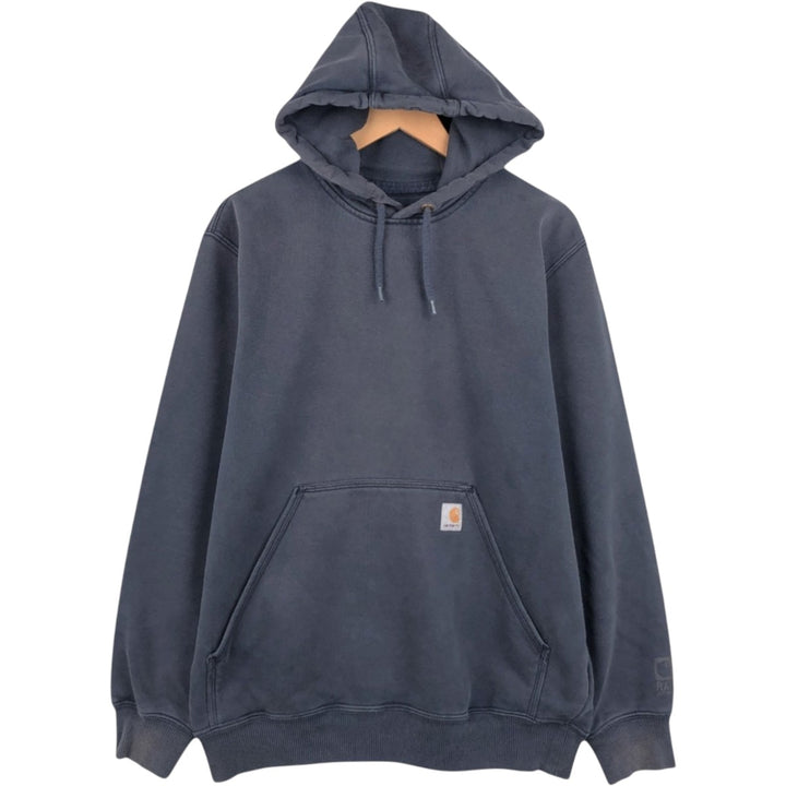 Carhartt ORIGINAL FIT sweatshirt pullover hoodie, men's size M unclear navy blue type Vintage Second Hand