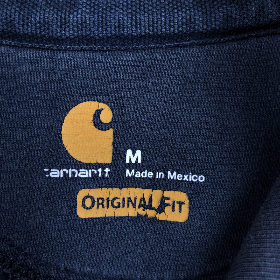Carhartt ORIGINAL FIT sweatshirt pullover hoodie, men's size M unclear navy blue type Vintage Second Hand