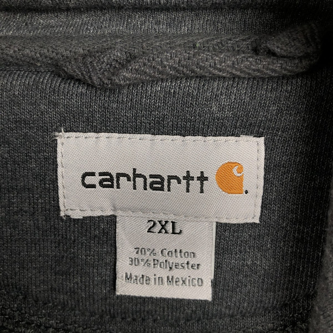 Carhartt Men's XXL Pullover Hoodie cotton Charcoal Vintage Second Hand