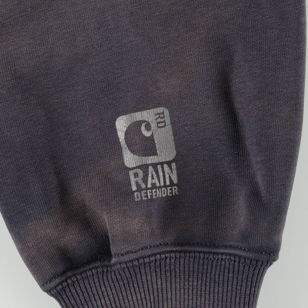 Carhartt ORIGINAL FIT sweatshirt half zip hoodie, men's size L cotton black type Vintage Second Hand
