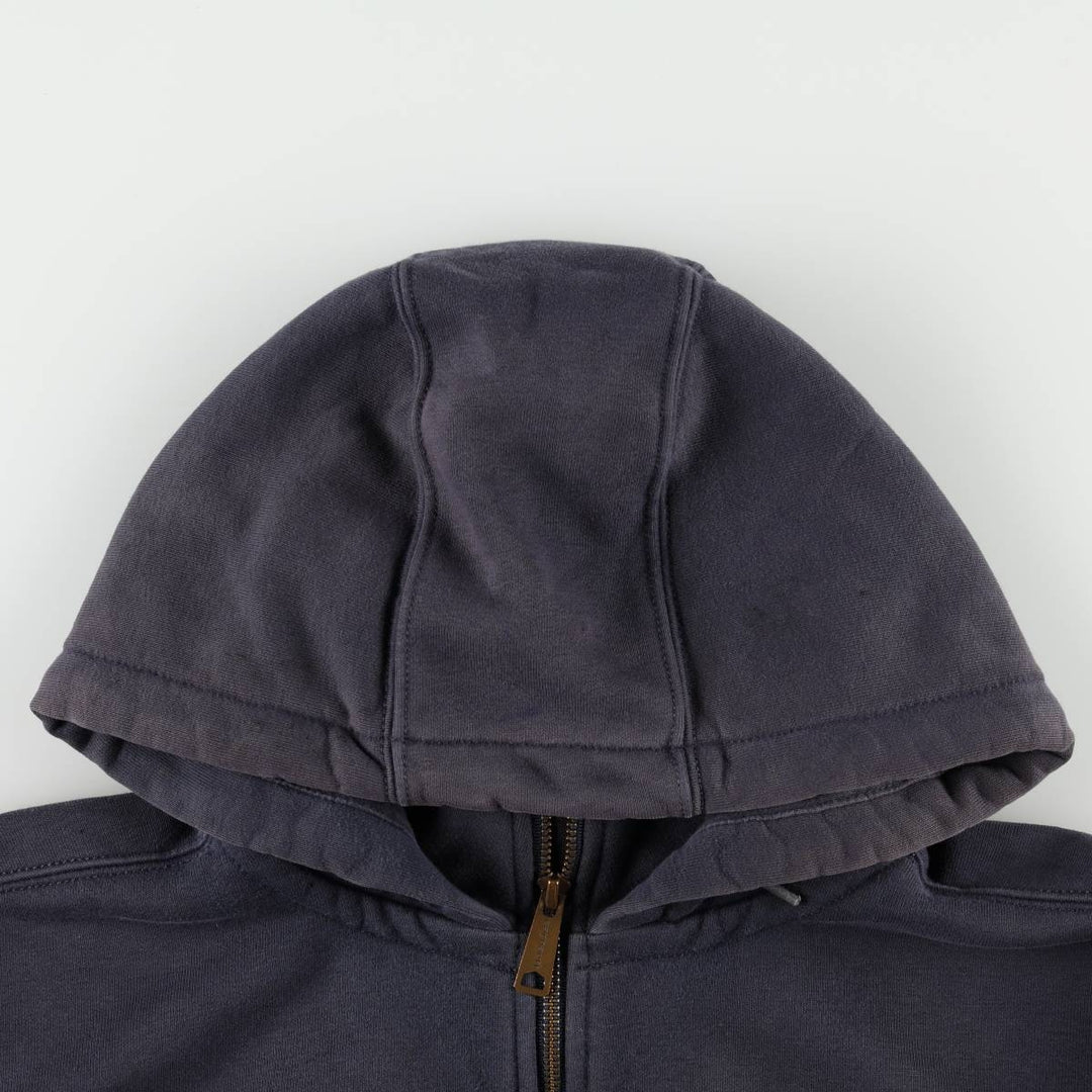 Carhartt ORIGINAL FIT sweatshirt half zip hoodie, men's size L cotton black type Vintage Second Hand
