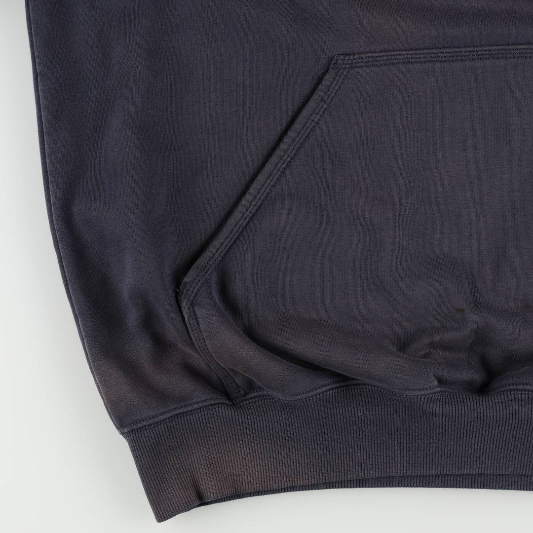 Carhartt ORIGINAL FIT sweatshirt half zip hoodie, men's size L cotton black type Vintage Second Hand
