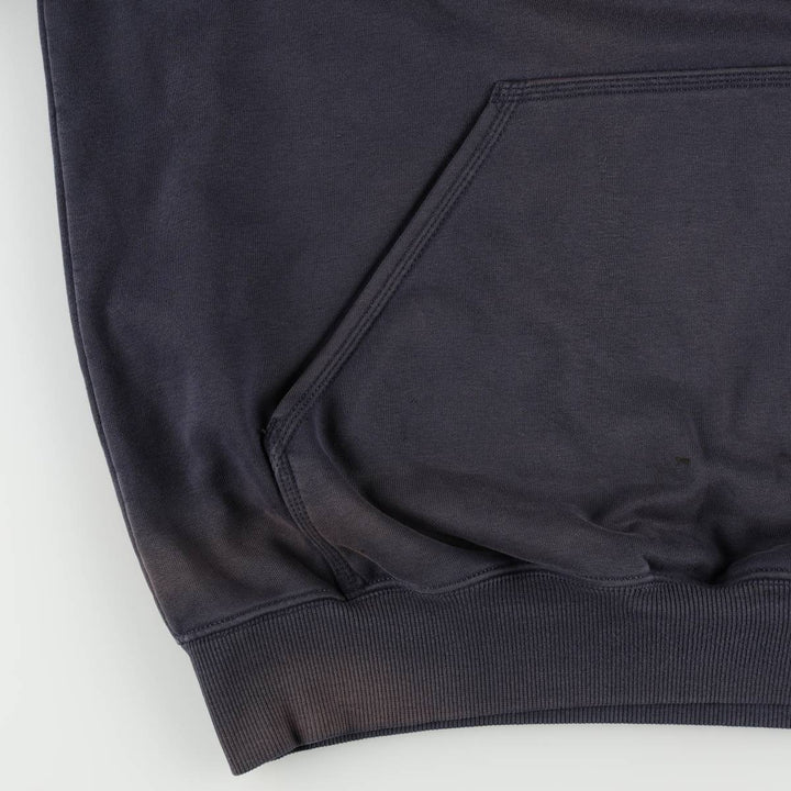 Carhartt ORIGINAL FIT sweatshirt half zip hoodie, men's size L cotton black type Vintage Second Hand