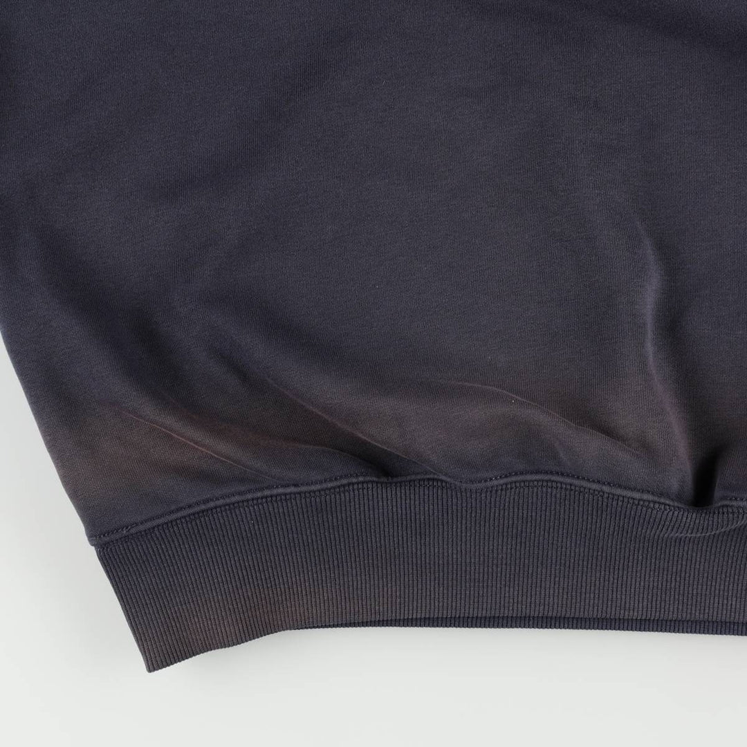 Carhartt ORIGINAL FIT sweatshirt half zip hoodie, men's size L cotton black type Vintage Second Hand