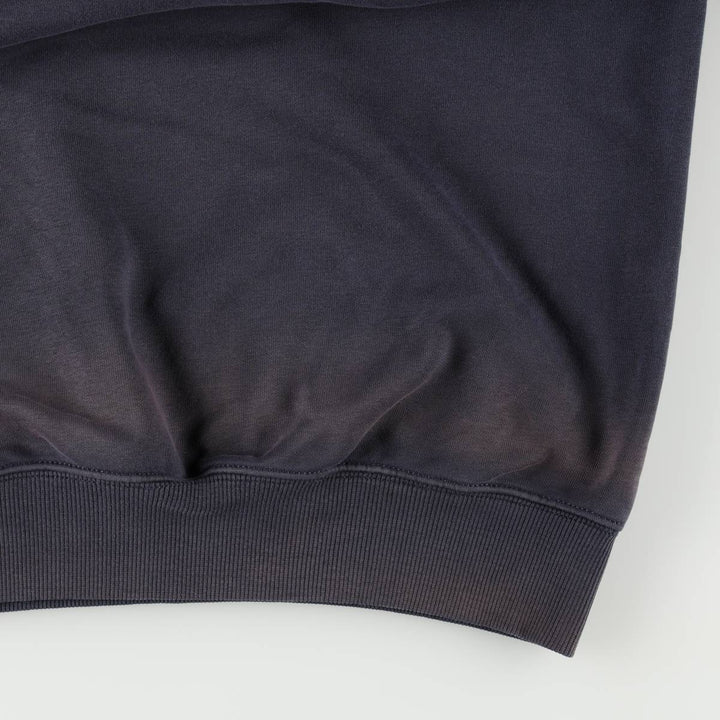 Carhartt ORIGINAL FIT sweatshirt half zip hoodie, men's size L cotton black type Vintage Second Hand
