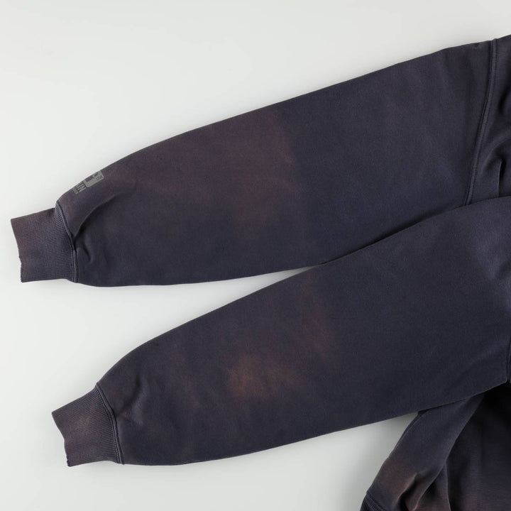 Carhartt ORIGINAL FIT sweatshirt half zip hoodie, men's size L cotton black type Vintage Second Hand