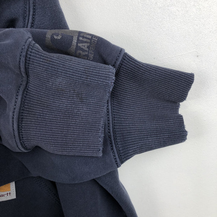 Carhartt ORIGINAL FIT sweatshirt pullover hoodie, men's XL size cotton navy blue type Vintage Second Hand