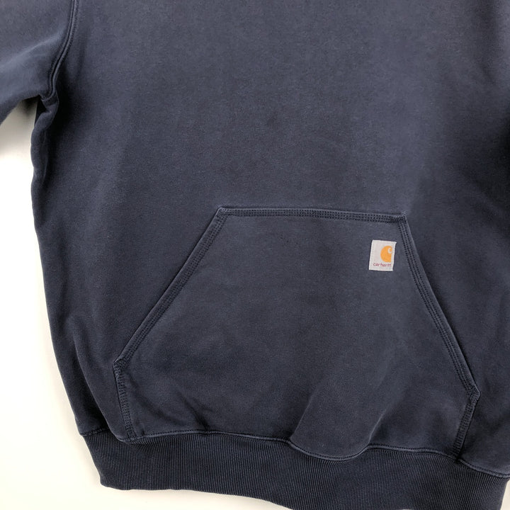 Carhartt ORIGINAL FIT sweatshirt pullover hoodie, men's XL size cotton navy blue type Vintage Second Hand