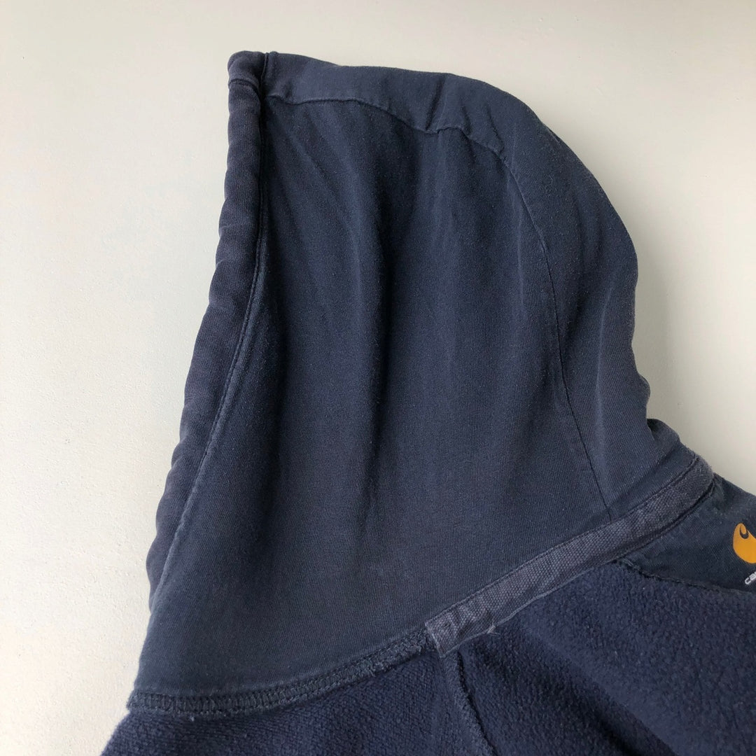 Carhartt ORIGINAL FIT sweatshirt pullover hoodie, men's XL size cotton navy blue type Vintage Second Hand