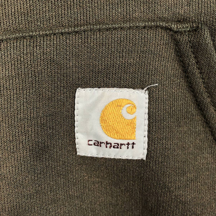 Carhartt Sweat Pullover Hoodie Men's Size L cotton Khaki type Vintage Second Hand