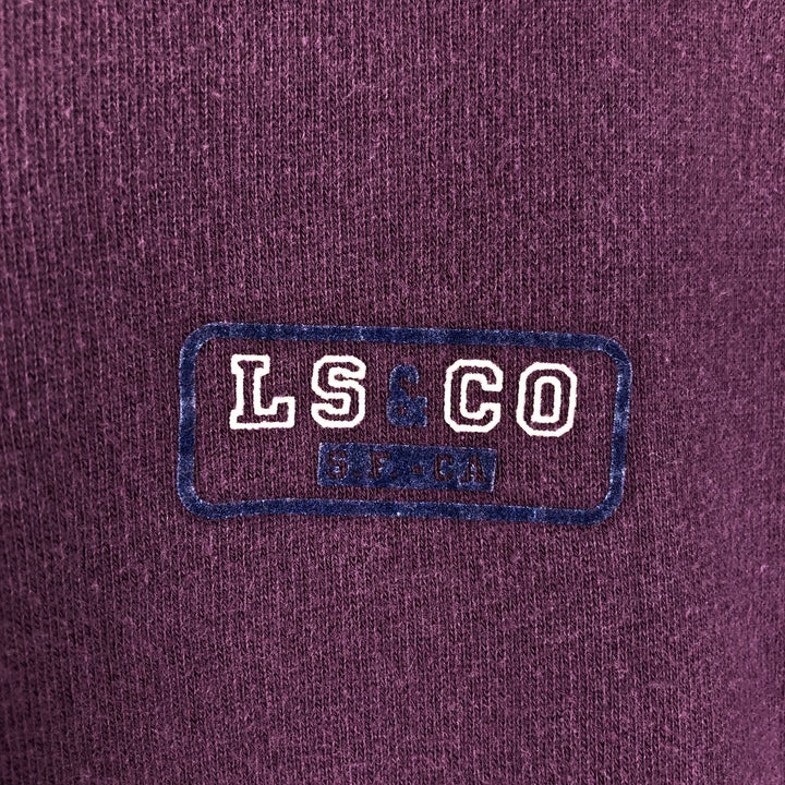 Levi's DRY GOODS Sweat Half-Zip Hoodie, Men's Size XL (approx.) cotton purple type Vintage Second Hand