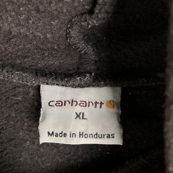 Carhartt Advertising Sweatshirt Pullover Hoodie, Men's XL cotton Charcoal Vintage Second Hand