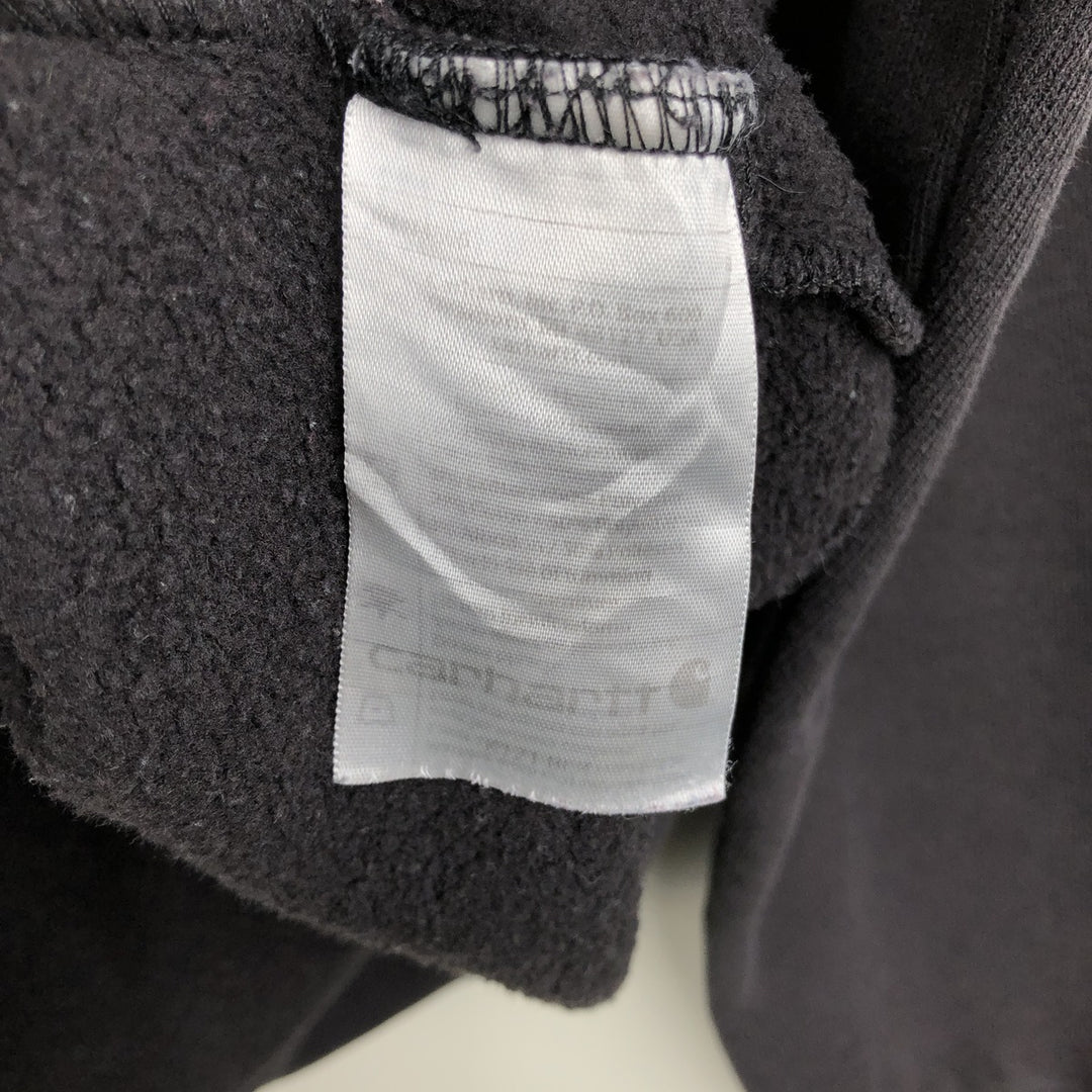 Carhartt Advertising Sweatshirt Pullover Hoodie, Men's XL cotton Charcoal Vintage Second Hand