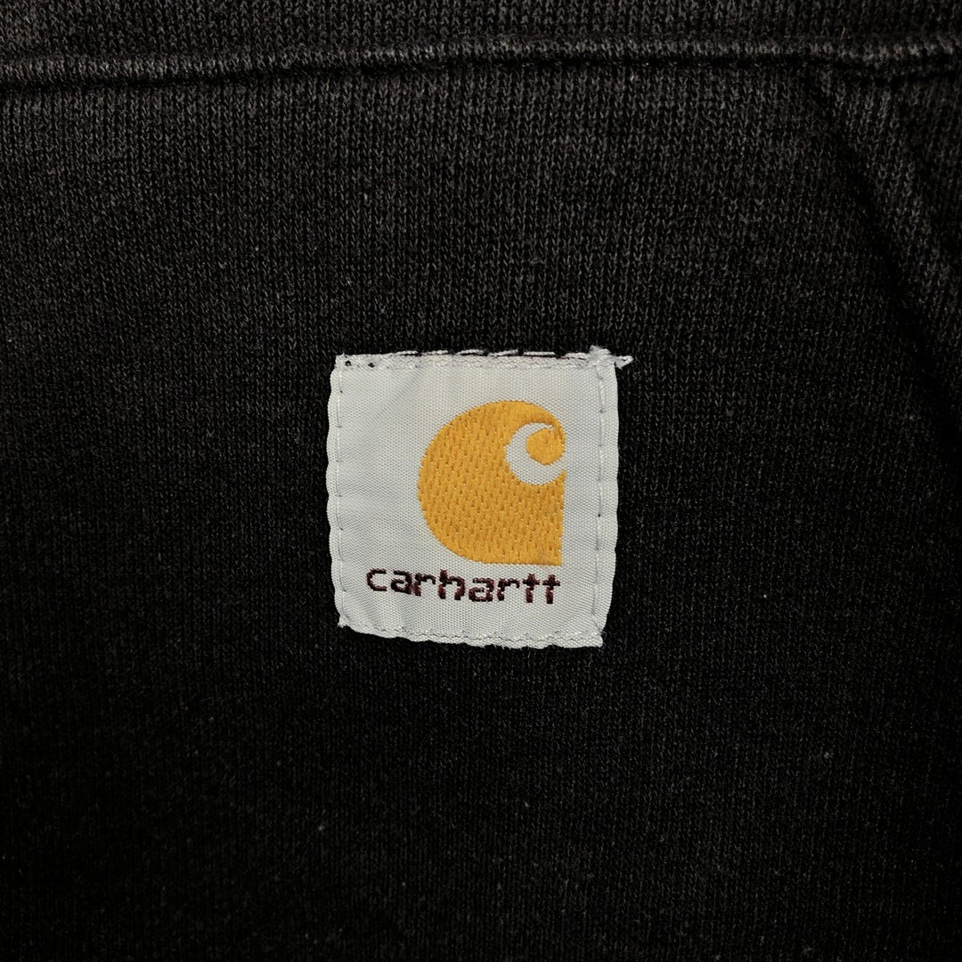 Carhartt Advertising Sweatshirt Pullover Hoodie, Men's XL cotton Charcoal Vintage Second Hand