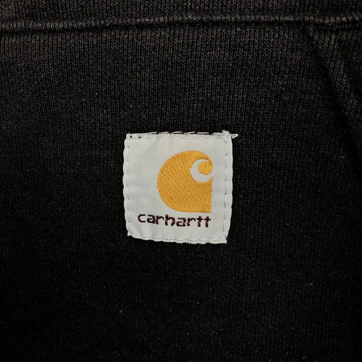 Carhartt Advertising Sweatshirt Pullover Hoodie, Men's XL cotton Charcoal Vintage Second Hand