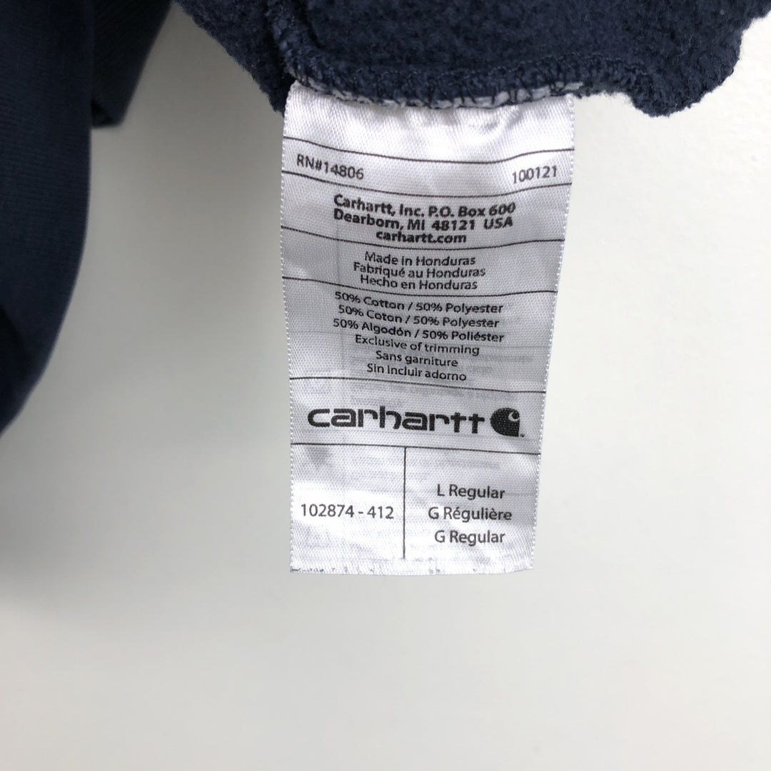 Carhartt ORIGINAL FIT Camouflage Pattern Sweatshirt Pullover Hoodie, Men's Size L (approx.) cotton navy blue type Vintage Second Hand