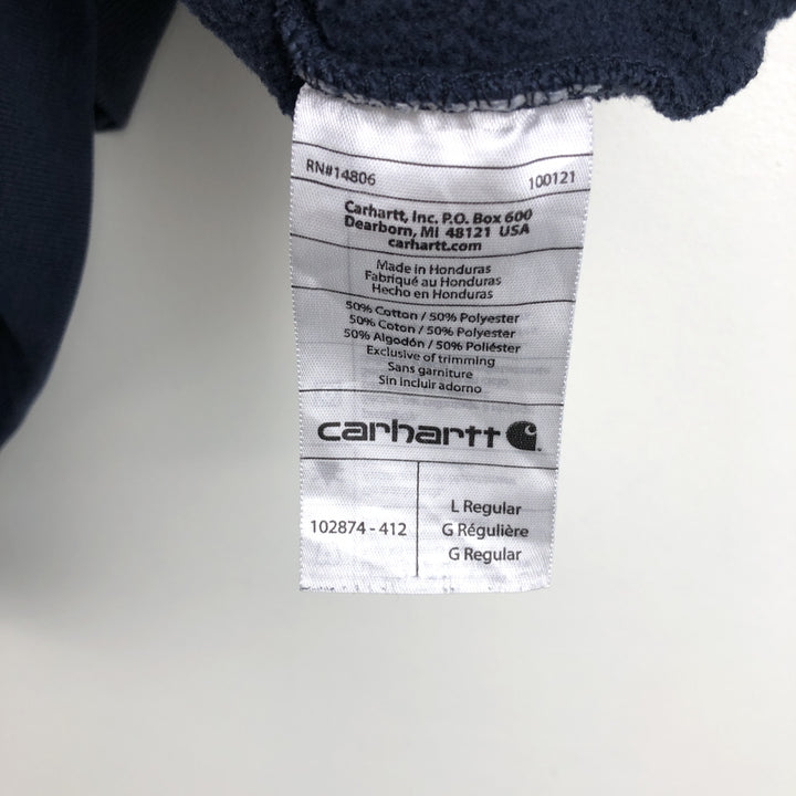 Carhartt ORIGINAL FIT Camouflage Pattern Sweatshirt Pullover Hoodie, Men's Size L (approx.) cotton navy blue type Vintage Second Hand