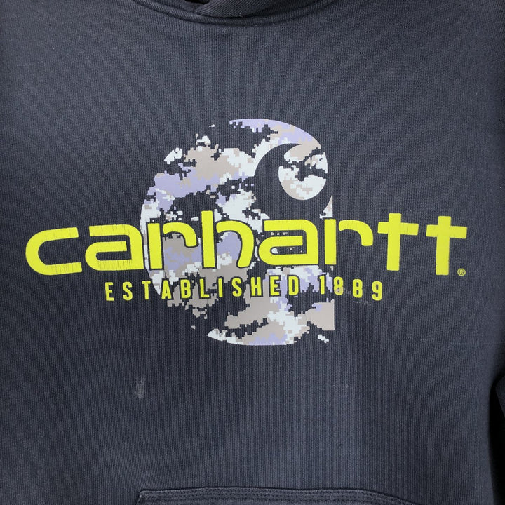 Carhartt ORIGINAL FIT Camouflage Pattern Sweatshirt Pullover Hoodie, Men's Size L (approx.) cotton navy blue type Vintage Second Hand