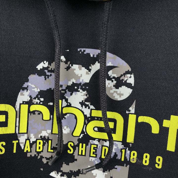Carhartt ORIGINAL FIT Camouflage Pattern Sweatshirt Pullover Hoodie, Men's Size L (approx.) cotton navy blue type Vintage Second Hand