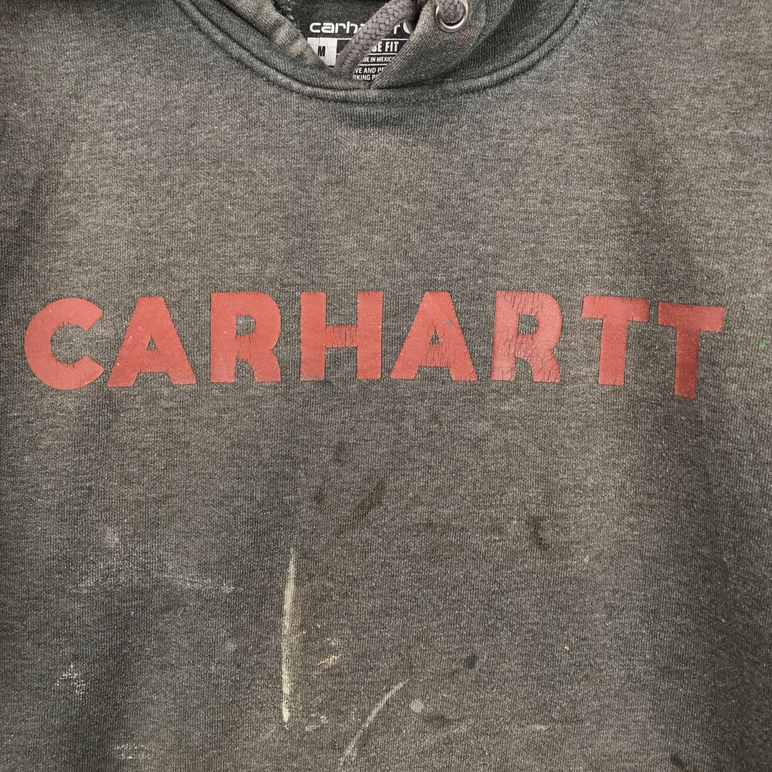 Carhartt Loose Fit Sweat Pullover Hoodie, Men's M Size cotton gray type Vintage Second Hand
