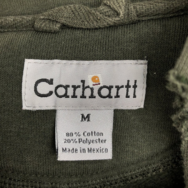 Carhartt Sweat Pullover Hoodie, Men's M Size cotton Khaki type Vintage Second Hand