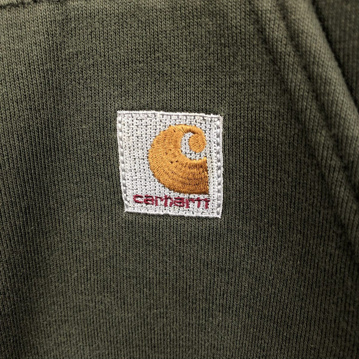 Carhartt Sweat Pullover Hoodie, Men's M Size cotton Khaki type Vintage Second Hand