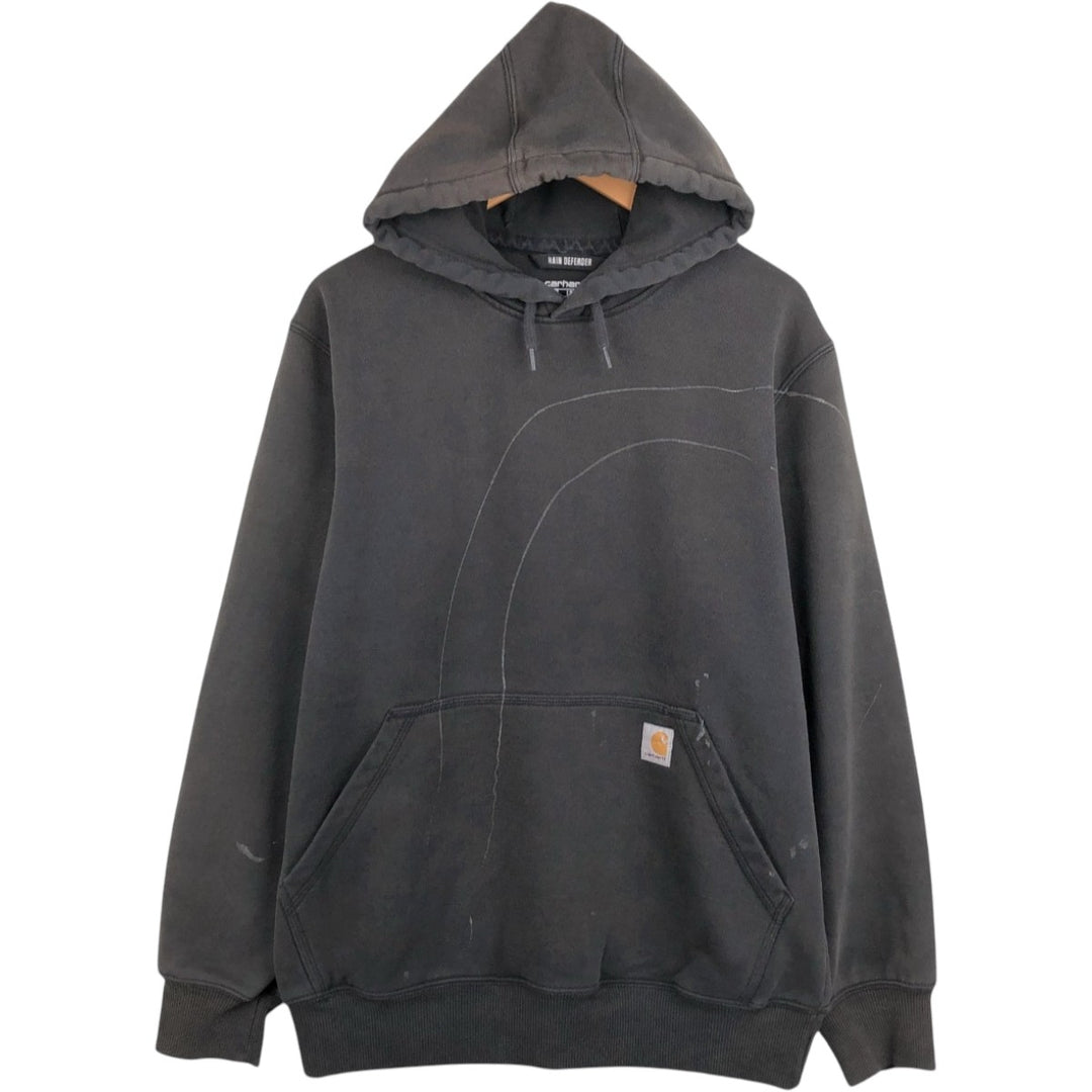 Carhartt RAIN DEFENDER LOOSE FIT Sweatshirt Pullover Hoodie (Men's Size M) cotton black type Vintage Second Hand