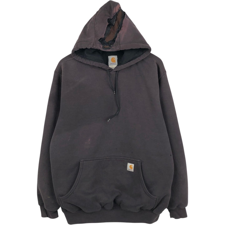 Carhartt Sweat Pullover Hoodie, Men's M Size cotton brown type Vintage Second Hand
