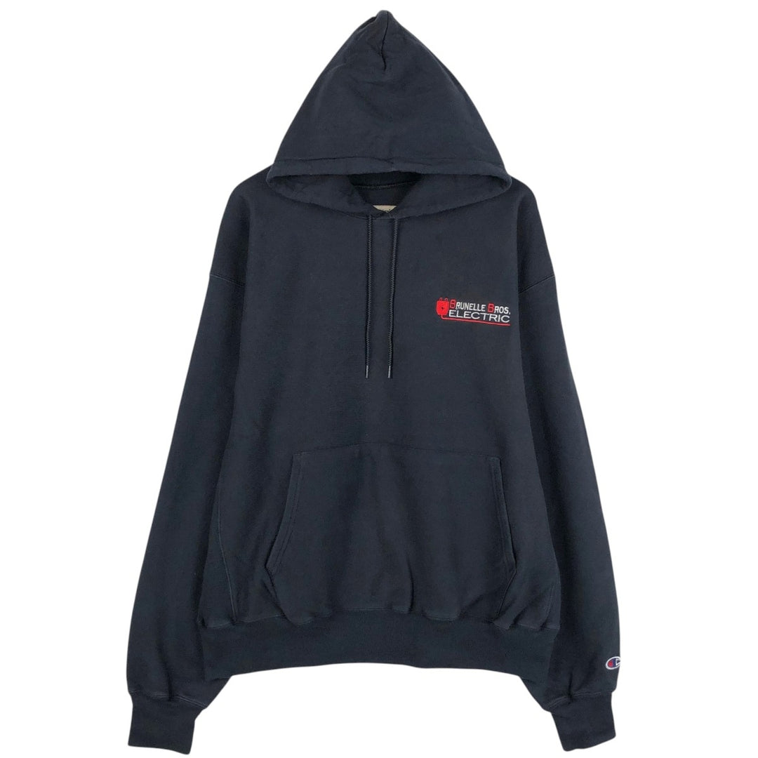 Champion PREMIUM REVERSE WEAVE Sweat Pullover Hoodie (Men's XL equivalent) cotton black type Vintage Second Hand