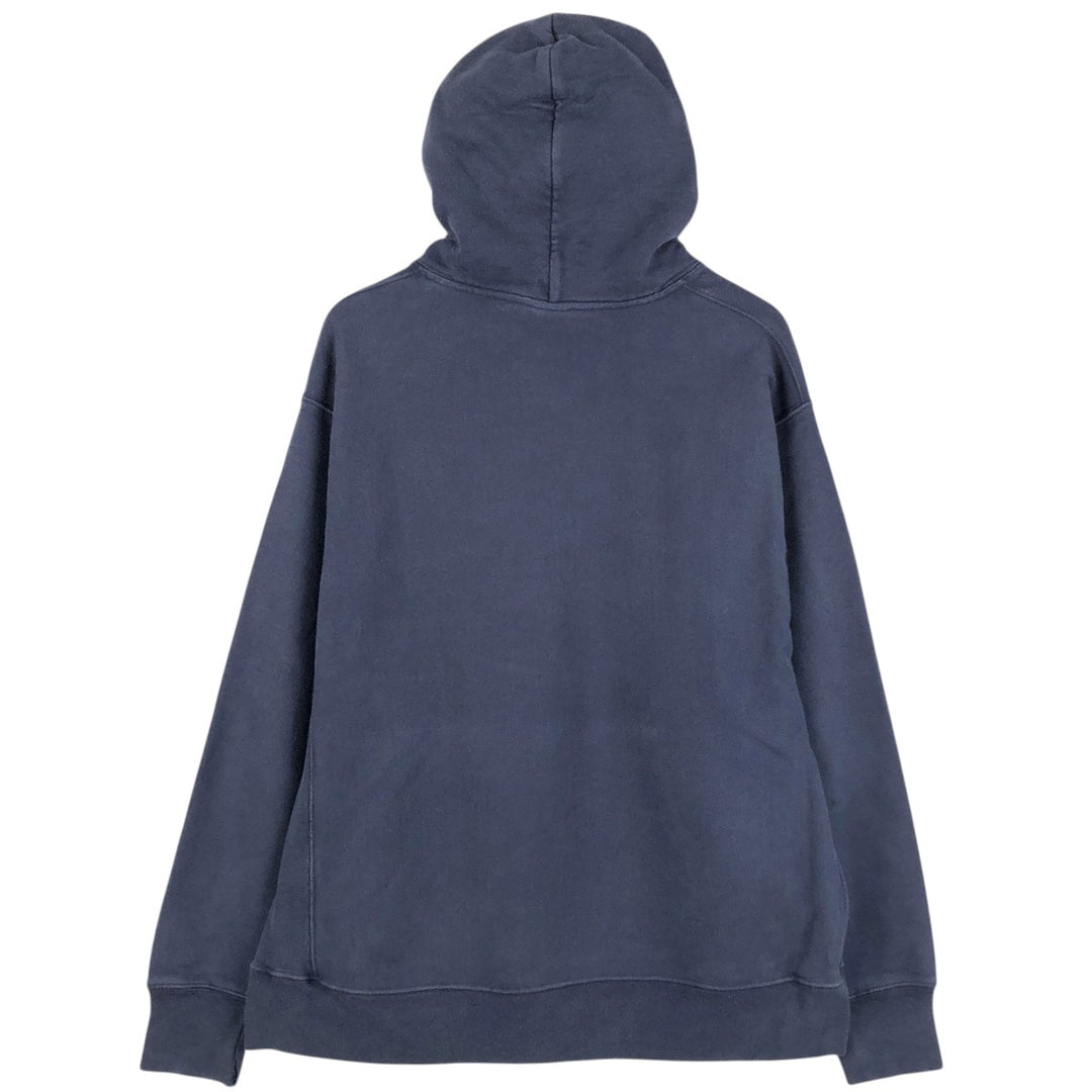 Champion REVERSE WEAVE Advertising Sweat Pullover Hoodie, Men's XL (approx.) cotton navy blue type Vintage Second Hand