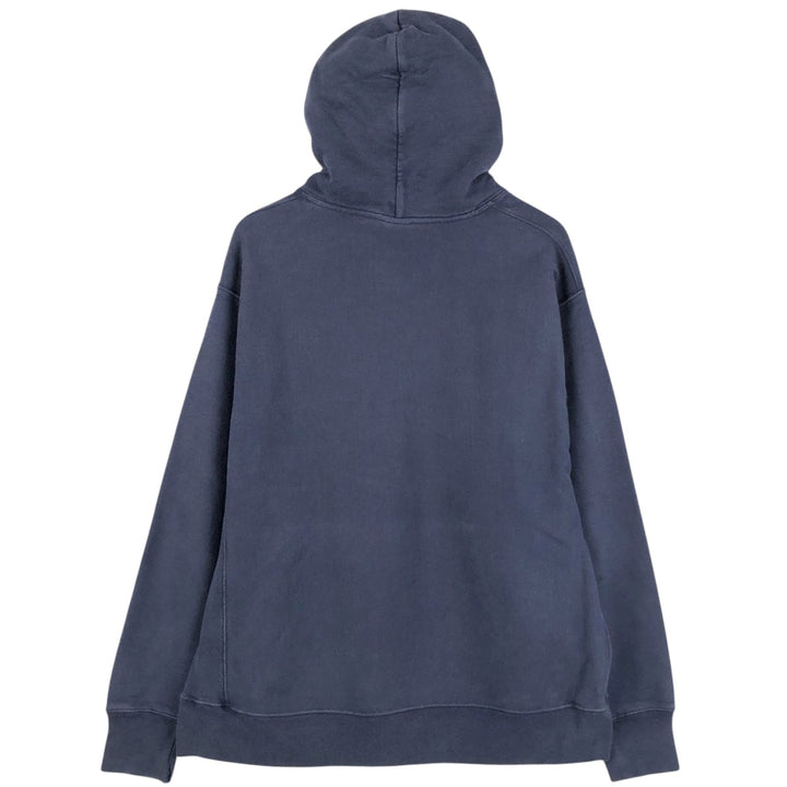 Champion REVERSE WEAVE Advertising Sweat Pullover Hoodie, Men's XL (approx.) cotton navy blue type Vintage Second Hand
