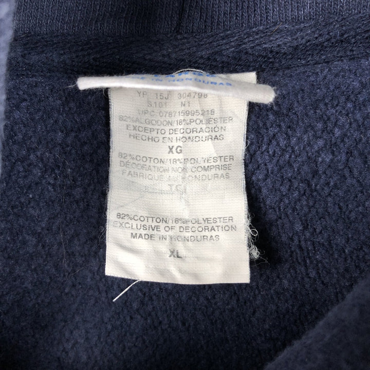 Champion REVERSE WEAVE Advertising Sweat Pullover Hoodie, Men's XL (approx.) cotton navy blue type Vintage Second Hand
