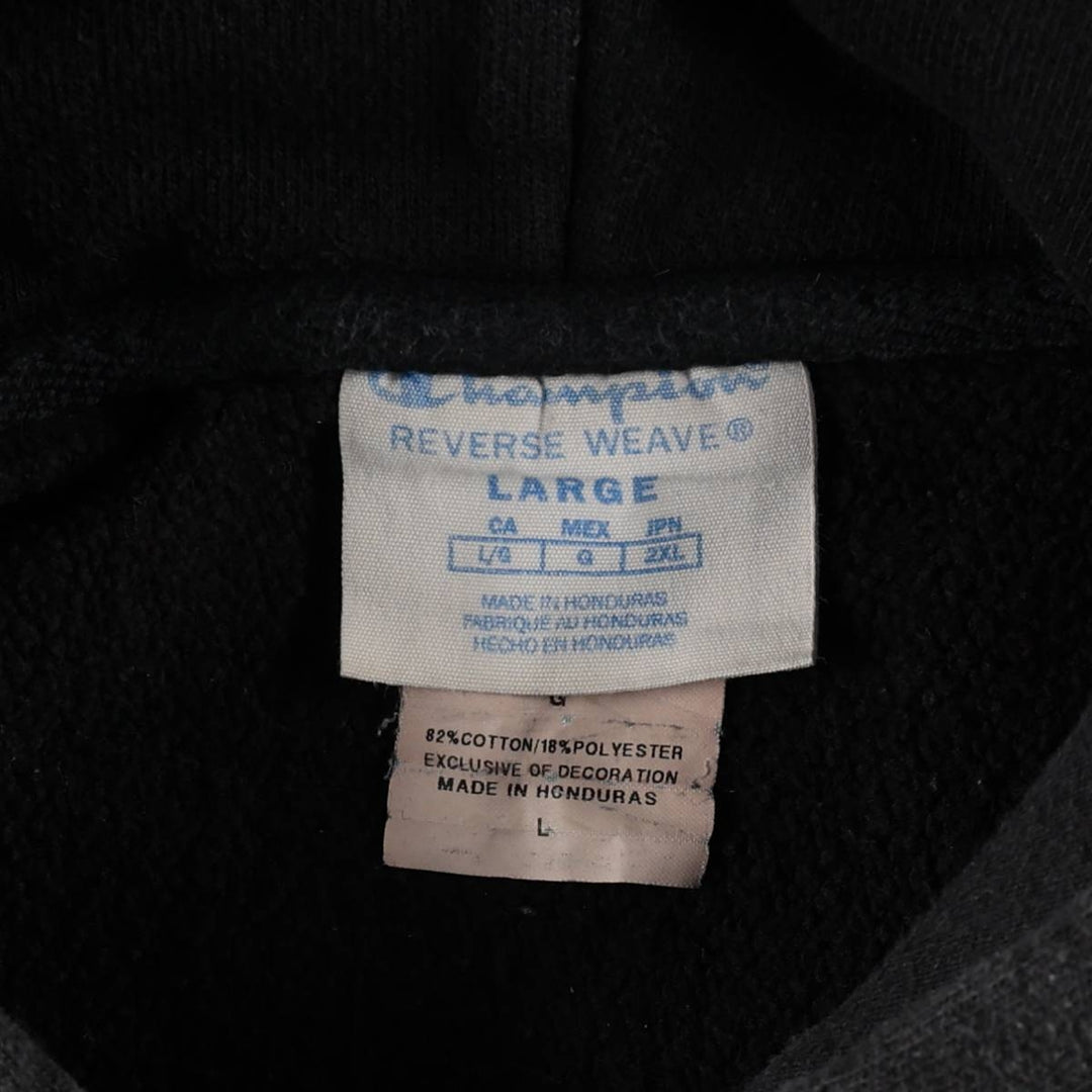 Champion REVERSE WEAVE Reverse Weave Sweat Pullover Hoodie Men's L size cotton black type Vintage Second Hand