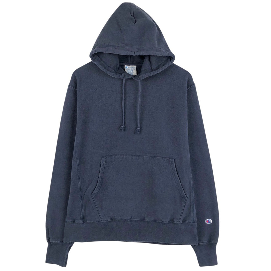 Champion Reverse Weave Reverse Weave Blank Sweatshirt Hoodie, Men's Size Medium unclear navy blue type Vintage Second Hand