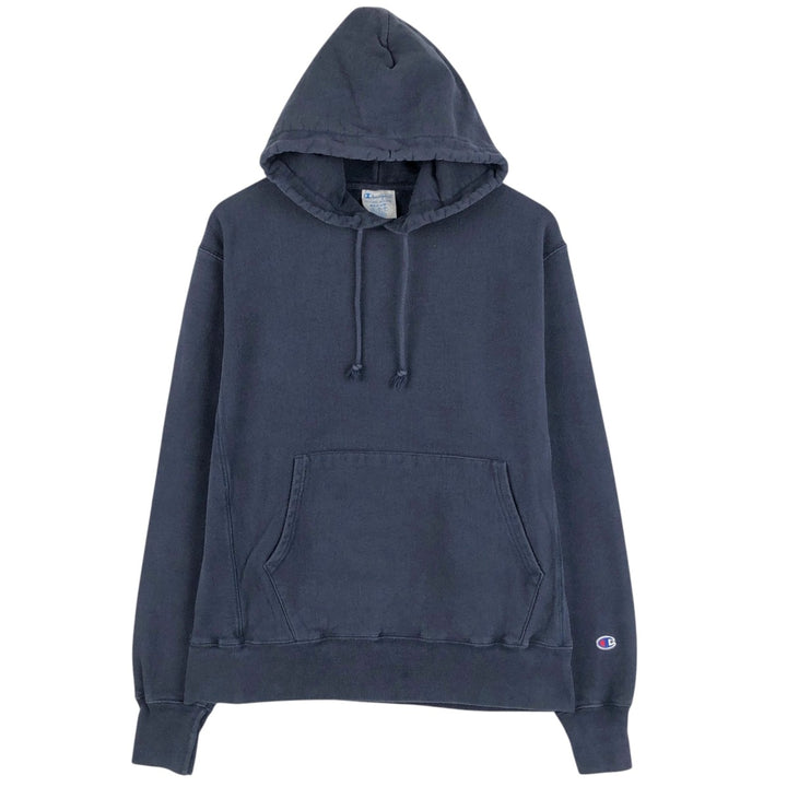 Champion Reverse Weave Reverse Weave Blank Sweatshirt Hoodie, Men's Size Medium unclear navy blue type Vintage Second Hand