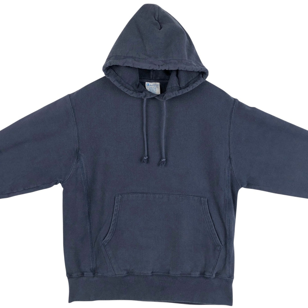 Champion Reverse Weave Reverse Weave Blank Sweatshirt Hoodie, Men's Size Medium unclear navy blue type Vintage Second Hand