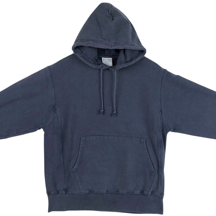Champion Reverse Weave Reverse Weave Blank Sweatshirt Hoodie, Men's Size Medium unclear navy blue type Vintage Second Hand