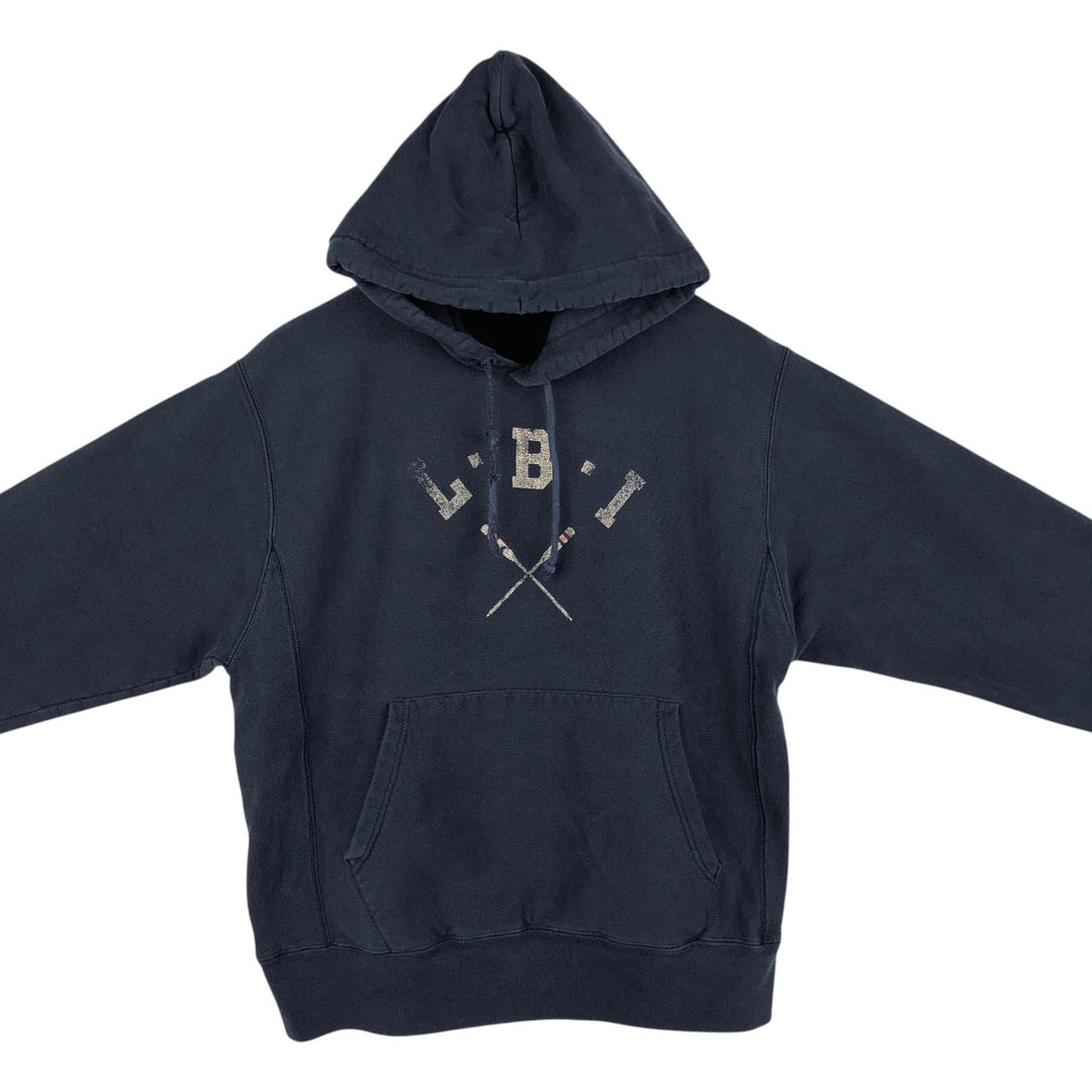 Champion REVERSE WEAVE College Sweat Full-Zip Hoodie, Men's Size M (approx.) cotton navy blue type Vintage Second Hand