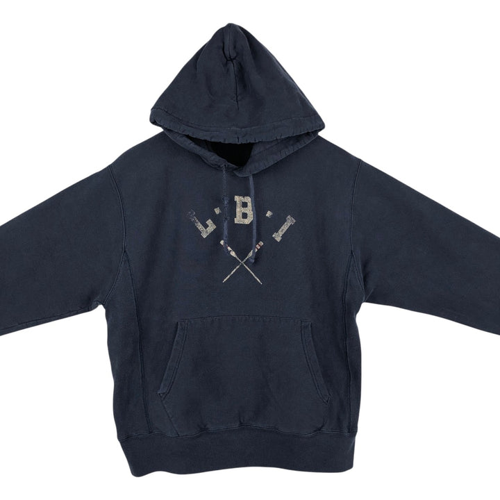 Champion REVERSE WEAVE College Sweat Full-Zip Hoodie, Men's Size M (approx.) cotton navy blue type Vintage Second Hand
